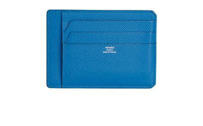 Hermès City 8CC Card Holder, &pound;350, Accessories, Blue, Leather, Front view